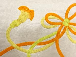 アンティーク　組紐模様刺繍名古屋帯